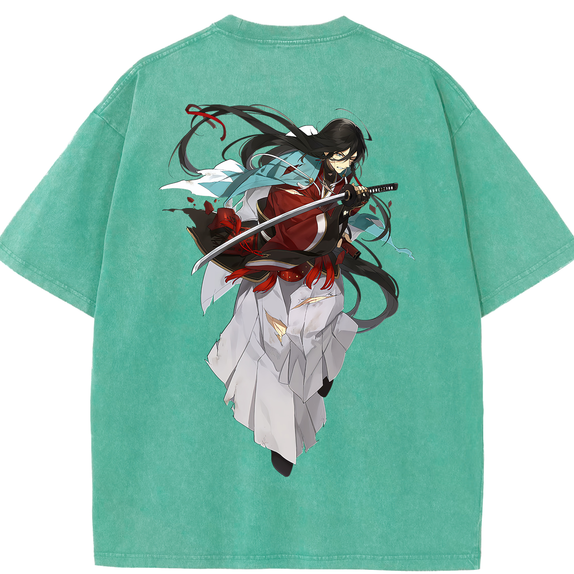 （画像用） 刀剣乱舞 Touken Ranbu 綿100% ヴィンテージ風 半袖Tシャツ（背面プリント）